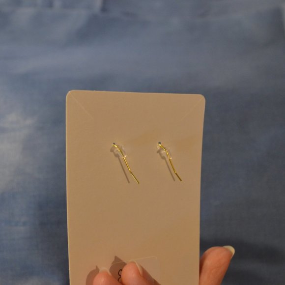 Handmade Natural Gem Stones Beads Plated Gold Hanging Earrings (2.5") - Picture 4 of 4